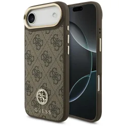 Custodia MagSafe per Apple iPhone 17 Air, Guess, 4G Strass Logo, Marrone