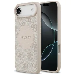 Custodia MagSafe per Apple iPhone 17 Air, Guess, 4G Circle Classic Logo, Rosa