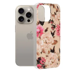 Custodia per Apple iPhone 15 Pro Max, Techsuit, Marble, Beige