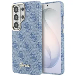 Custodia MagSafe per Samsung Galaxy S26 Ultra S948, Guess, 4G Script Logo, Blu