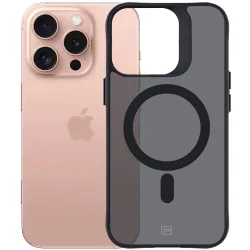 Custodia MagSafe per Apple iPhone 16 Pro Max, 3MK, Smoke MagCase, nero