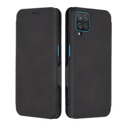 Custodia per Samsung Galaxy A12 Nacho A127 / A12 A125, Techsuit, Safe Wallet Plus, Nera