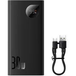 Batteria Esterna Baseus Adaman2, 10000mAh, 30W, QC + PD, 1 x USB-C - 2 x USB-A, Nera PPAD040101