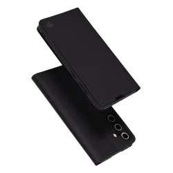 Custodia per Samsung Galaxy S24 FE S721, Techsuit, Magskin Book, Nera