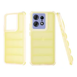 Custodia per Motorola Edge 50 Pro, Techsuit, Wave Shield, Gialla