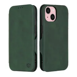 Custodia per Apple iPhone 15, Techsuit, Safe Wallet Plus, Verde