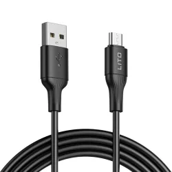 Cavo Dati e Ricarica USB-A - microUSB Lito LD06V, 18W, 1m, Nero