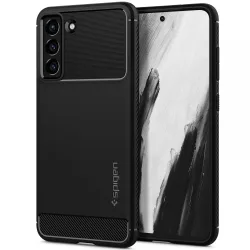 Custodia per Samsung Galaxy S21 FE 5G G990, Spigen, Rugged Armour, Nero ACS03049