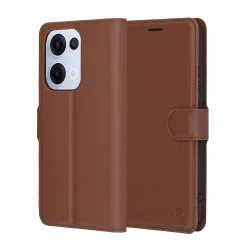 Custodia per Oppo Reno13, Techsuit, Leather Folio, Marrone