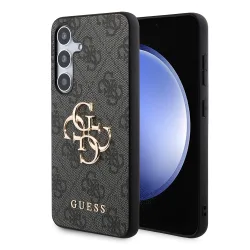 Custodia per Samsung Galaxy S24+ S926, Guess, 4G Big Logo, Nera