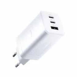 Caricabatterie Rete Allity. ATC-01-65WACC Fast, 65W, 3.25A, 1 x USB-A - 2 x USB-C, Bianco