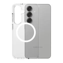 Custodia per Samsung Galaxy S25 S931, PanzerGlass, Care Urban Combat, Trasparente Bianca