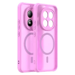 Custodia MagSafe per Xiaomi Poco M8 Pro / Redmi Note 15 Pro+ 5G, Techsuit, HaloFrost II, Rosa