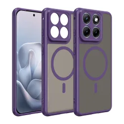 Custodia MagSafe per Motorola Edge 70 Fusion, Techsuit, HaloFrost II, Viola