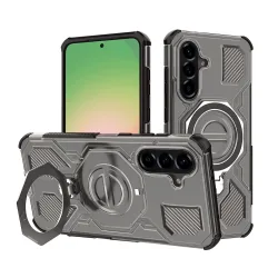 Custodia per Samsung Galaxy A56 A566, Techsuit, Carbon Shield Pro, Fumo