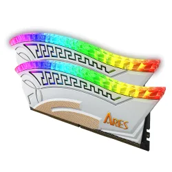 Memoria RAM Dato Ares Armor, DDR4, RGB, 2 x 8GB, 3600Mhz, CL18, Bianca AMRGB8GX216G36W