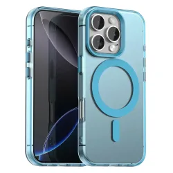 Custodia MagSafe per Apple iPhone 16 Pro Max, Techsuit, CandyCase, Blu