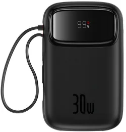 Batteria Esterna Baseus Qpow2, 20000mAh, 30W, QC + PD, 1 x USB-A - 3 x USB-C, Nera P10055009113-00