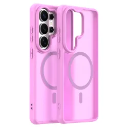 Custodia MagSafe per Samsung Galaxy S26 Ultra S948, Techsuit, HaloFrost II, Rosa