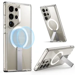 Custodia MagSafe per Samsung Galaxy S24 Ultra S928, ESR, Boost Flickstand, Trasparente