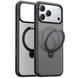 Custodia MagSafe per Apple iPhone 17 Pro, Torras, Ostand Spin, Nera