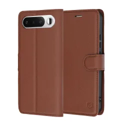 Custodia per Realme 16, Techsuit, Leather Folio, Marrone