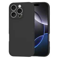 Custodia per Apple iPhone 16 Pro Max, Techsuit, SoftFlex, Nera