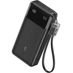 Batteria Esterna Anker, 20000mAh, 30W, QC + PD, 1 x USB-A - 2 x USB-C, Nera A1384G11
