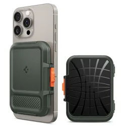 Portafoglio Magsafe, Spigen, Lock Fit, Verde AFA08528