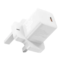 Caricatore da rete Baseus GaN5, 30W, 3A, 1 x USB-C, UK, Bianco P10110906213-00