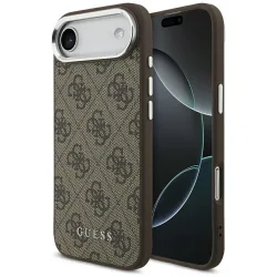 Custodia MagSafe per Apple iPhone 17 Air, Guess, 4G Classic Logo, Marrone