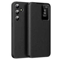 Custodia per Samsung Galaxy S24 FE S721, Techsuit, SmartView, Nera