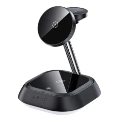 Caricabatterie Wireless Retea Acefast E16 3in1, 15W, 1.67A, Nero