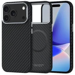 Custodia MagSafe per Apple iPhone 17 Pro, Tech-Protect, Ion Carbon, Nera