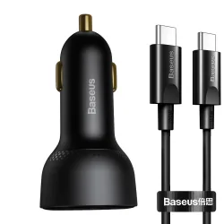 Caricabatterie Auto Con Cavo USB-C Baseus Superme, 100W, 5A, 1 x USB-A - 1 x USB-C, Nero TZCCZX-01
