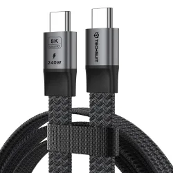 Cavo Dati e Ricarica USB-C - USB-C Techsuit ElysiumSync Pro CX1, 240W, 1m, Grigio