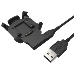 Cavo di Ricarica Techsuit TGC5 per Garmin Fenix 3 Sapphire / 3 HR / 3, USB-A, Nero