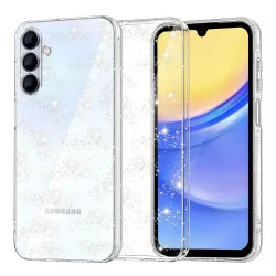 Custodia per Samsung Galaxy A15 5G A156 / A15 A155, Techsuit, SparkleSkin, Trasparente