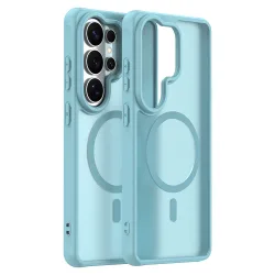 Custodia MagSafe per Samsung Galaxy S26 Ultra S948, Techsuit, HaloFrost II, Verde Chiaro