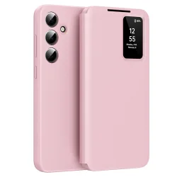 Custodia per Samsung Galaxy A55 5G A556, Techsuit, SmartView, Rosa
