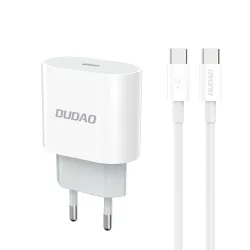 Caricabatterie Rete con Cavo USB-C Dudao A14EUC, 20W, 3A, 1 x USB-C, Nero