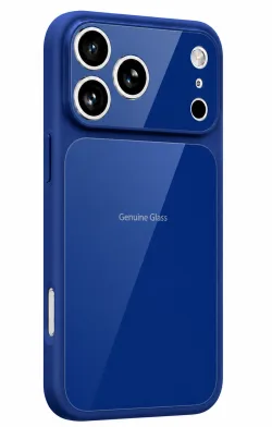 Custodia MagSafe per Apple iPhone 16, OEM, Vetro Autentico, Blu