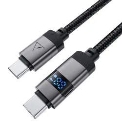 Cavo Dati e Ricarica USB-C - USB-C Acefast C15-03 Display, 60W, 1.2m, Nero