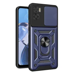 Custodia per Motorola Moto E22i / E22, Techsuit, CamShield, Blu