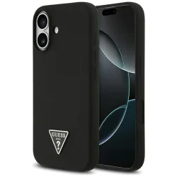 Custodia MagSafe per Apple iPhone 17, Guess, Logo Triangolo, Nera