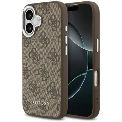 Custodia MagSafe per Apple iPhone 17, Guess, 4G Classic Logo, Marrone