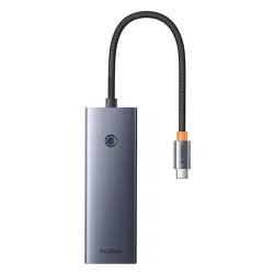 Hub USB-C Baseus UltraJoy, 4 x USB-A 3.0 - 1 x USB-C - 1 x HDMI - 1 x VGA, Grigio B00052803811-01