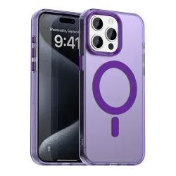 Custodia MagSafe per Apple iPhone 15 Pro Max, Techsuit, CandyCase, Viola