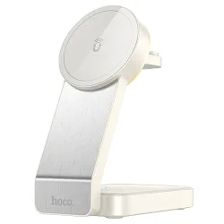 Caricabatterie Wireless Retea HOCO CQ3 3in1, 15W, 1.67A, Bianco
