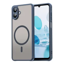 Custodia MagSafe per Samsung Galaxy A07 4G A075, Techsuit, HaloFrost II, Blu Navy